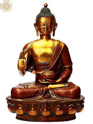35" Large Size Lord Buddha Preaching Law of Dharma In Brass