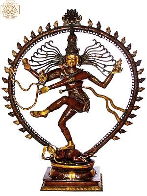 70" Brass Nataraja (Super Large Sculpture) | Dancing Shiva
