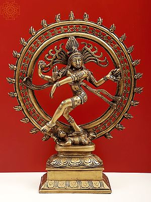 13" Nataraja Brass Statue - form of the Hindu God Shiva