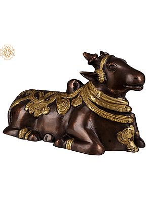 11" Nandi - The Vehicle of Shiva In Brass | Handmade