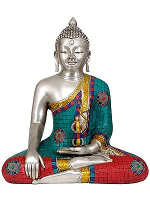 14" Lord Buddha with Dorje In Brass | Handmade | Made In India