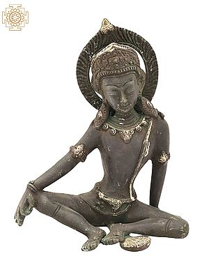 7" Lord Indra Brass Sculpture