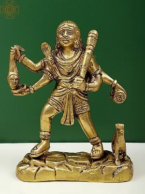 6" Small Bhagawan Bhairava Brass Sculpture