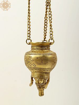 4" Dripping Nandi Vase for Milk to Abhishek Shiva Linga In Brass