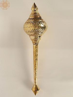 17" Gada (Mace) In Brass | Handmade | Made In India