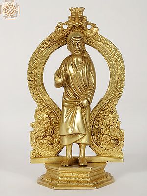 9" Sai Baba Brass Statue | Made In India