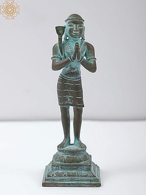 5" Saint Appar Tirunavukkarasar Nayanar | Madhuchista Vidhana (Lost-Wax) | Panchaloha Bronze from Swamimalai