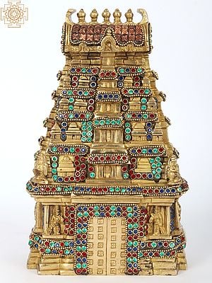 9" Meenakshi Temple of South India In Brass