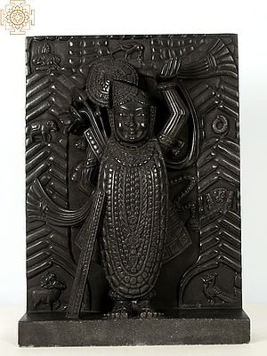 18" Black Marble Shrinath Ji | Handmade