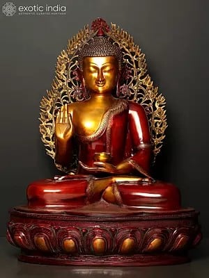24" Brass Gautam Buddha with Life