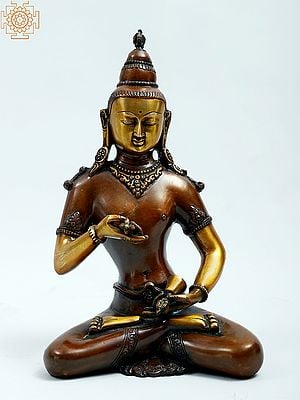 13" Vajrasattva (Tibetan Buddhist Deity) In Brass