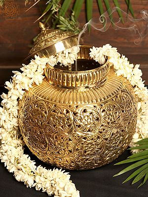 9" Brass Decorative Ritual Incense Burner