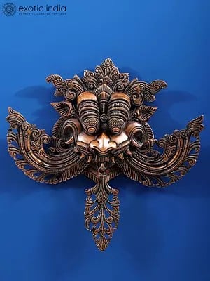 9" Kirtimukha Wall Hanging (Ward off Evil) In Brass | Handmade | Made In India