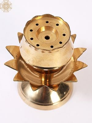 4" Small Lotus Agarbatti Stand | Incense Burner