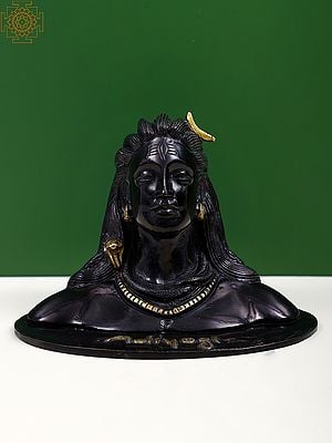 6" Adiyogi Shiva In Brass | Handmade