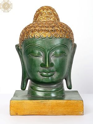8" Lord Buddha Head Brass Statue | Handmade