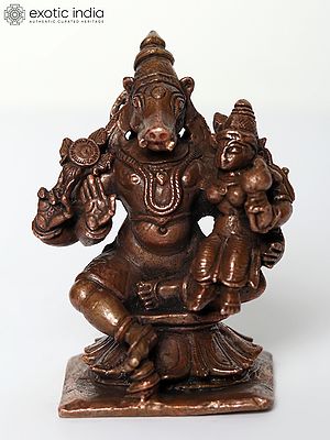 2" Small Varaha Avatara of Vishnu with Devi Lakshmi | Handmade