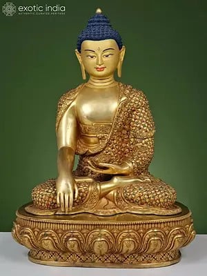 Superfine Nepalese Bhumisparsha Buddha | Copper with 24 Karat Gold