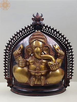 22" Lord Ganesha In Brass | Handmade | Made In India