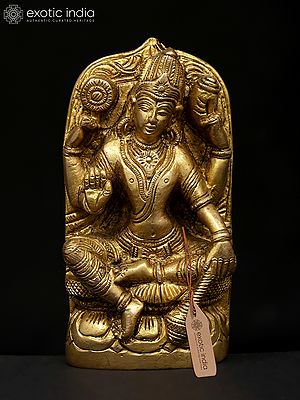 4" Small Brass Lord Vishnu Sculpture