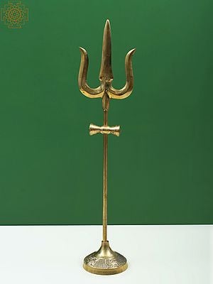 Lord Shiva's Trishul (Trident) In Brass