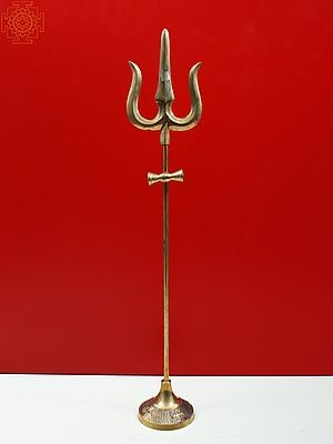 Lord Shiva's Trishul (Trident) in Brass
