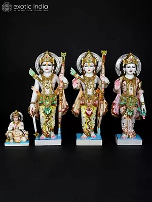 30" Ram Darbar Statue | White Makrana Marble