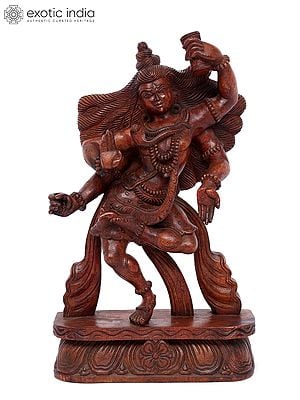 18" Dancing Lord Shiva | Wood Carving