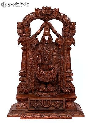 26" Lord Tirupati Balaji (Venkateshvara) | Wood Carving