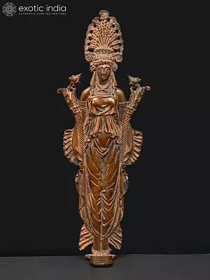 12" Roman Harvest Goddess Ceres Brass Statue | Wall Hanging