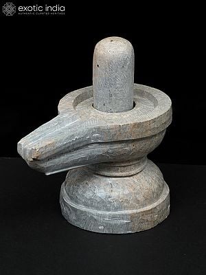 Shiva Linga Carved in Hard Granite