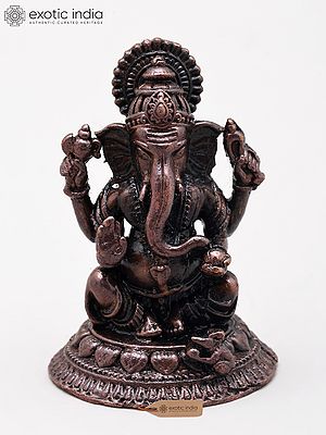 2" Small Blessing Lord Ganesha Copper Statue