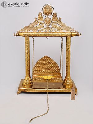 36" Designer Brass Swing /Jhula for Your Favourite Deity
