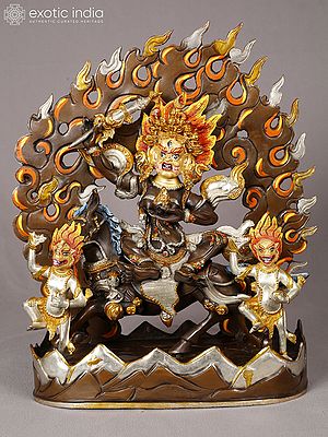 Palden Lhamo Idol | Copper with Gold and Silver Plated | Handmade Exquisite Art