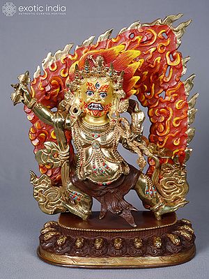 Lord Vajrapani - Nepali Buddhist Deity | Copper with Gold Plated | Handmade Exquisite Art
