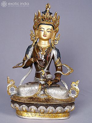 Lord Vajrasattva - Nepali Buddhist Deity | Copper with Gold and Silver Plated | Handmade Exquisite Art