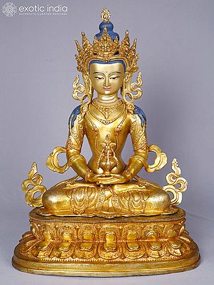 Nepali Buddhist Deity Lord Kharchedi | Copper with Gold Plated | Handmade Exquisite Art