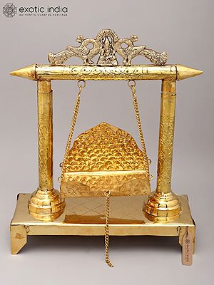 15" Peacock Design Lord Ganesha Swing/Jhula