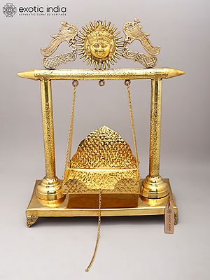 25" Designer Brass Swing for Placing Deity Statue