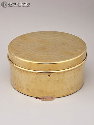 6" Round Brass Tiffin Box/Storage Box