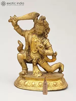 4" Small Buddhist deity Achala | Brass Statue