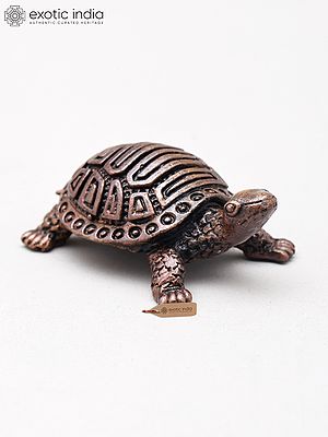 2" Small Sacred Turtle (Kachua) for Vastu Shastra & Positive Energy | Handmade | Copper Statue