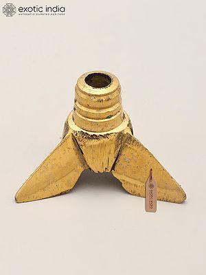 Small Brass Wick Holder for Pooja Diya