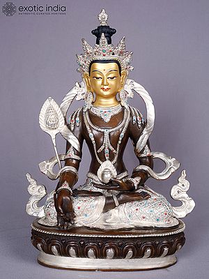 Vajrasattva - Dorje Sempa | Tibetan Buddhist Deity | Copper With Gold And Silver Plated