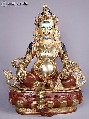 Lord Kubera - The God of Wealth | Tibetan Buddhist Deity | Copper With Gold Plated