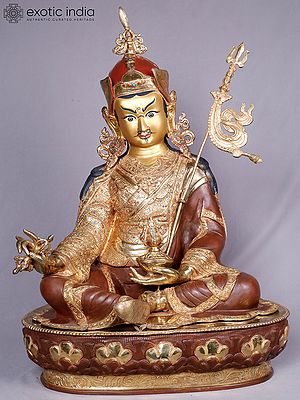 Padmasambhava - Guru Rinpoche | Tibetan Buddhist Deity | Copper With Gold Plated