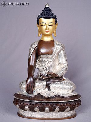 Mitukpa Buddha | Tibetan Buddhist Deity | Copper With Gold And Silver Plated