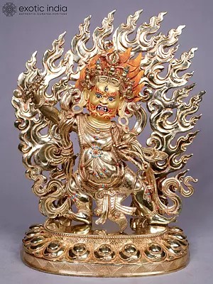 Vajrapani | Tibetan Buddhist Deity | Copper With Gold Plated