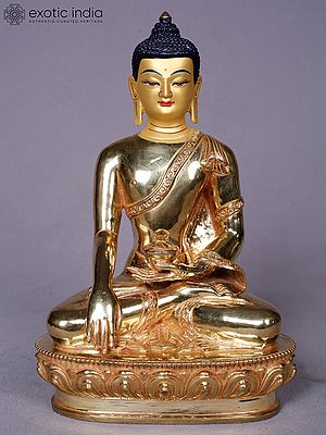 Shakyamuni Buddha | Tibetan Buddhist Deity | Copper With Gold Plated