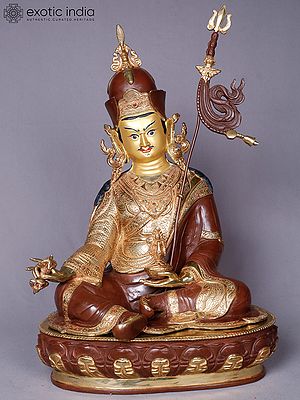 Guru Padmasambhava | Tibetan Buddhist Deity | Copper With Gold Plated